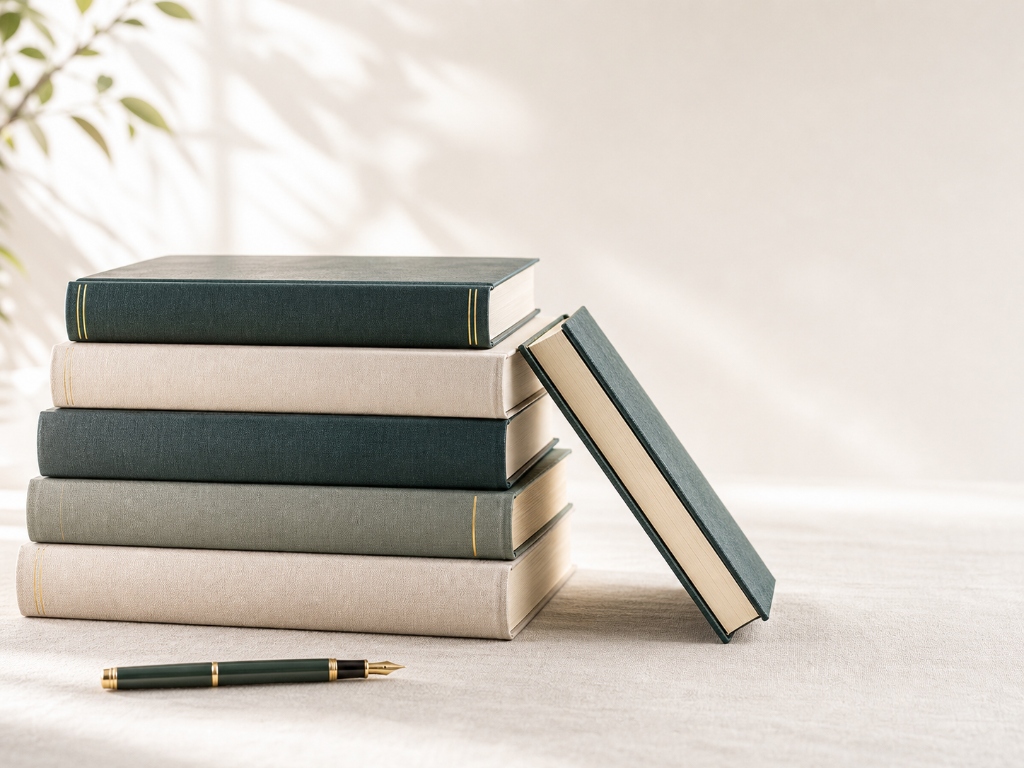 Stacked Up Books and Side Book Representing Classical Education and Scholarship at MIT